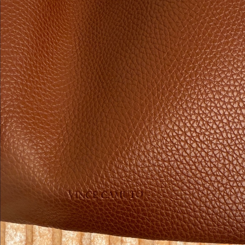 Vince Camuto Two-Tone Brown and Black Tote - Picture 4 of 4
